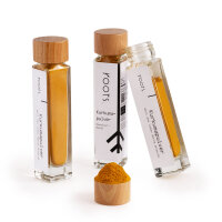 Kurkumapulver bio im roots. Gewürzglas